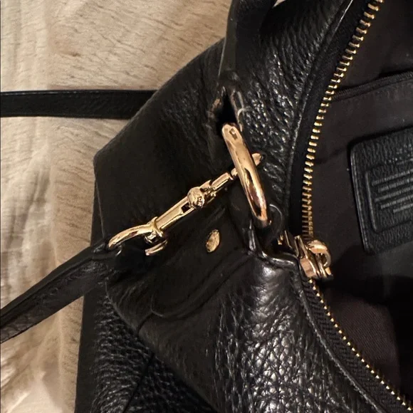 Coach Black Leather Shoulder Bag - Picture 12 of 13